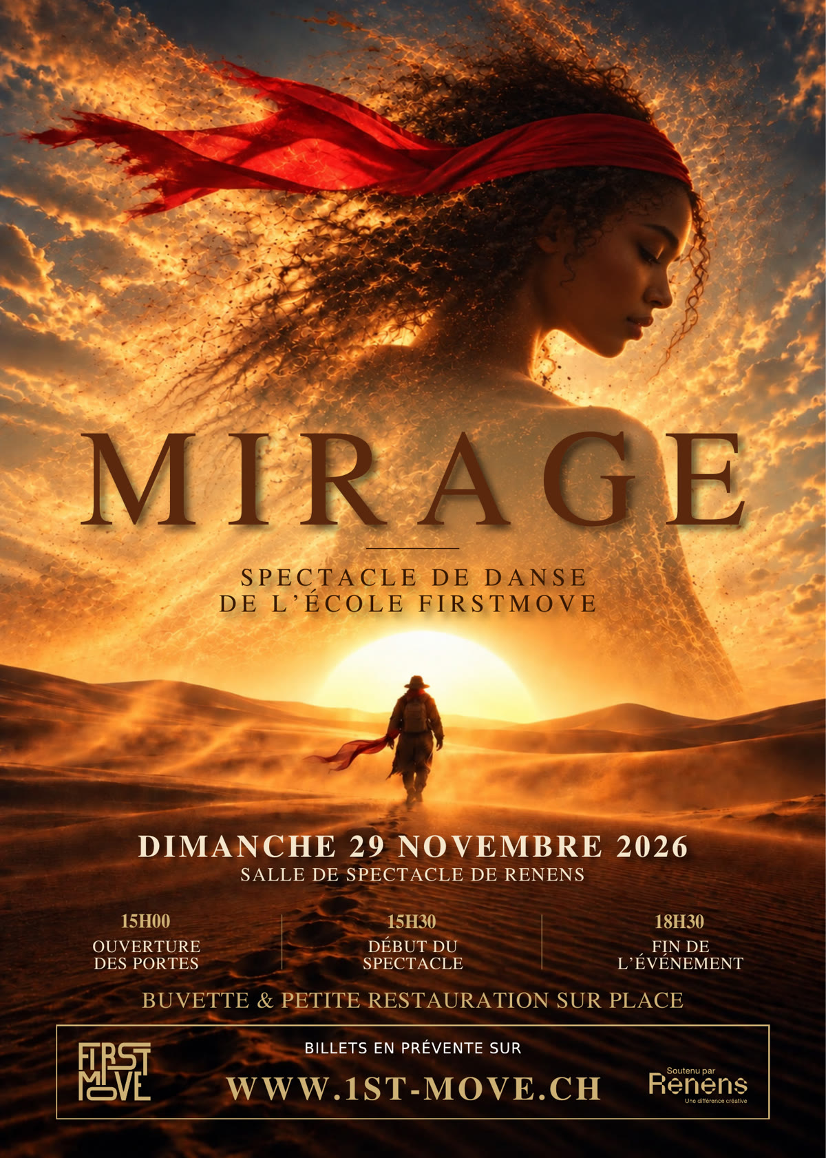 Affiche du spectacle MIRAGE, dimanche 29 novembre 2026, Salle de spectacle de Renens